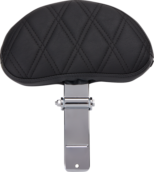 Drag Specialties EZ Glide II Diamond Stitch Small Backrest for Harley Davidson