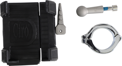 Ciro Chrome 1-1/4" Handlebar Smartphone/GPS Holder & Mount for Harley Street UTV