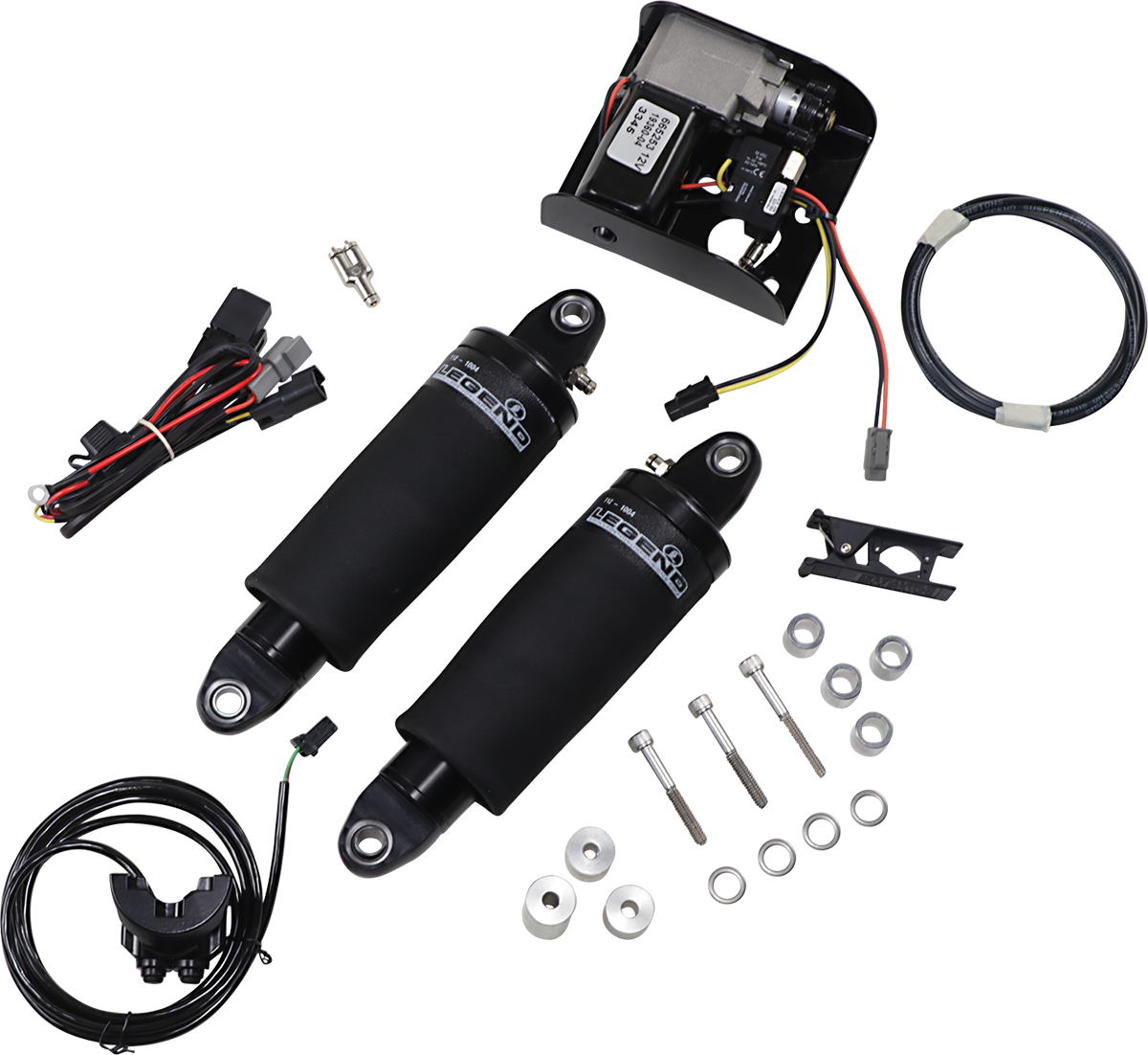 Legend Black Rear 12"/13" Air Shocks ABS for 04-13 Harley Sportster XLC XL XLL