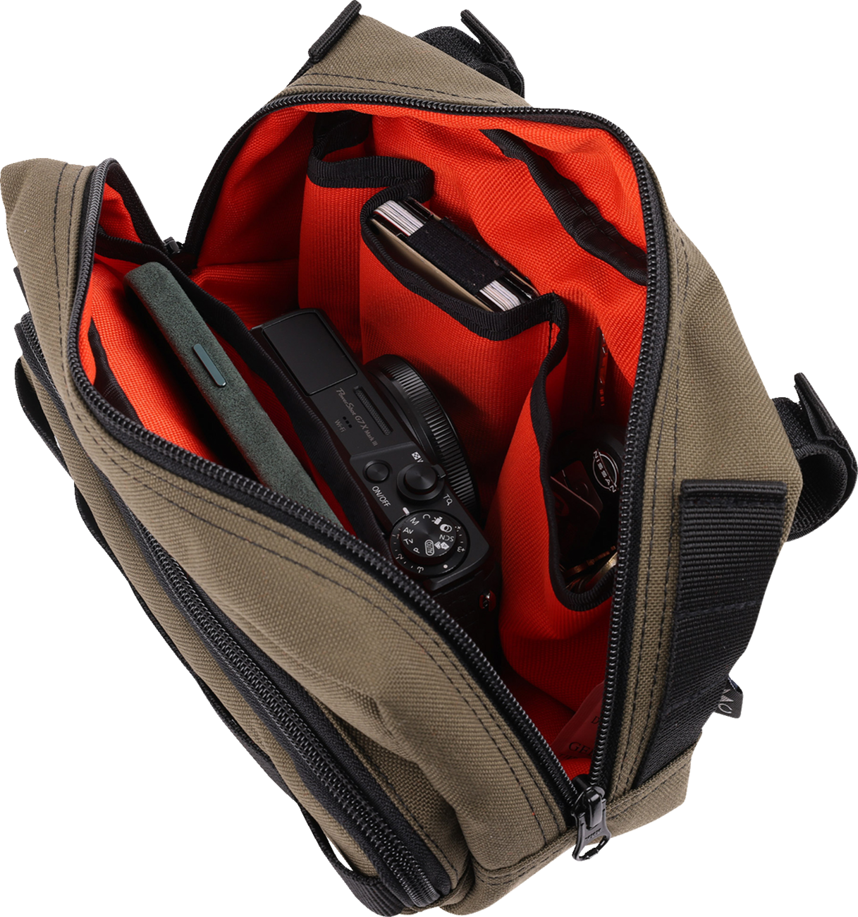 Thrashin Supply Green Motorcycle Handlebar Storage Bag Plus for Harley THB-0010