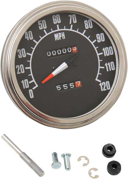 Drag Specialties 1:1 MPH 5" Motorcycle Speedometer Speedo 62-83 Harley Touring