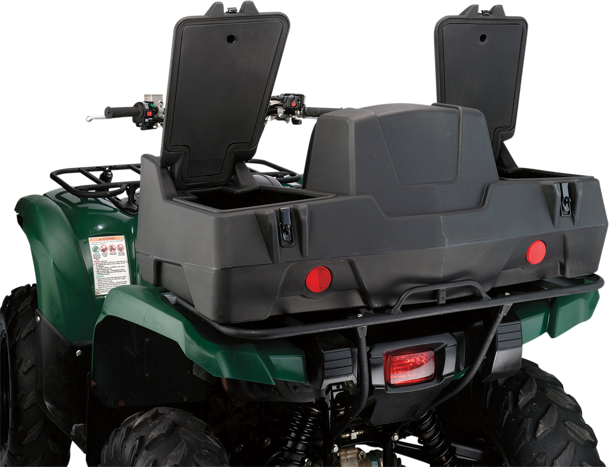 Moose Black ATV Lockable Diplomat II Rear Cargo Rack Gear Storage Trunk & Seat