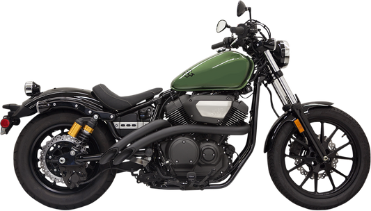 Bassani Black Radius Sweeper 2-2 Exhaust 2014-2019 Yamaha Bolt XV 950 Spec
