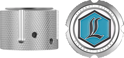Figurati Designs Legend Logo Front Axle Nut Covers for 2002-2022 Harley Davidson