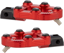 Arlen Ness Red MX Billet Aluminum Rubber Driver Footpegs for Harley Indian