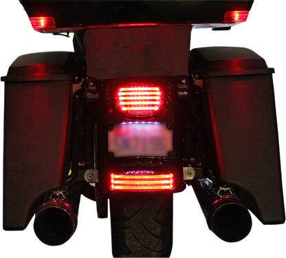 Custom Dynamics Black Red Lens Rear Fender Tip Light 2009-2019 Harley Touring
