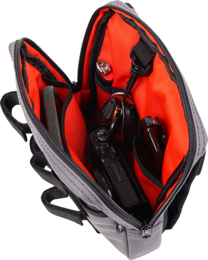Thrashin Supply Gray Motorcycle Handlebar Storage Bag Slim for Harley THB-0030