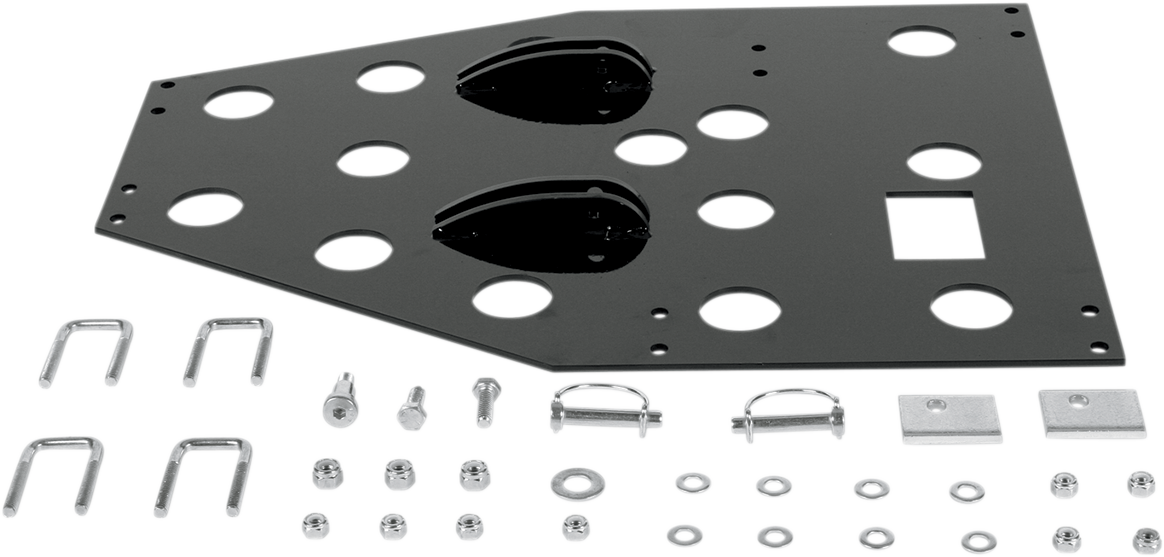 Moose Black Snow Plow Mount & Push Tube Kit 2002-11 Polaris Sportsman Trail Boss