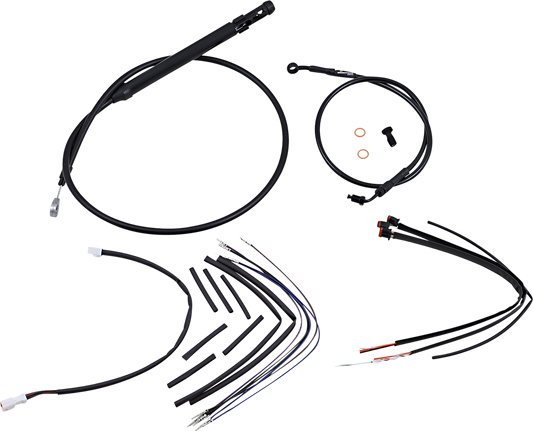 Burly Brand 16" Ape Hanger Handlebar ABS Cable Kit for 2018-2024 Harley Softail