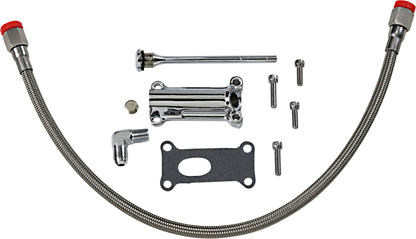 Drag Specialties Chrome Engine Oil Spout Kit 2002-2006 Harley Touring FLHR FLTR