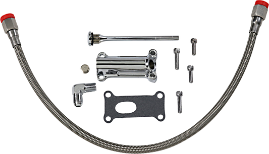 Drag Specialties Chrome Engine Oil Spout Kit 2002-2006 Harley Touring FLHR FLTR