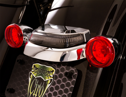 Ciro Lightstrike Chrome Crown Rear LED Taillight 14-23 Harley Touring FLHX FLTRX
