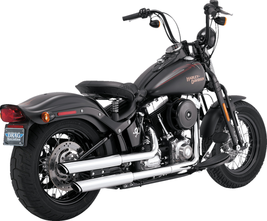 Vance & Hines Twin Slash 3" Slip On Mufflers 2008-09 Harley Softail Cross Bones