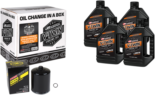 Maxima Racing Conventional 20W-50 Qick Oil Change Kit 1984-2022 Harley Sportster