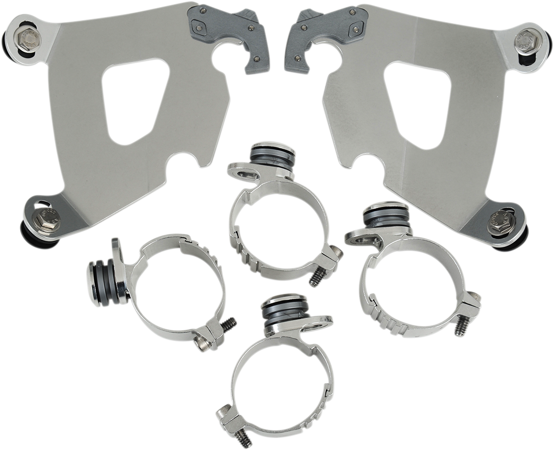Memphis Shades Cafe Fairing & Polished Mount Kit 2006-2021 Harley Dyna Models