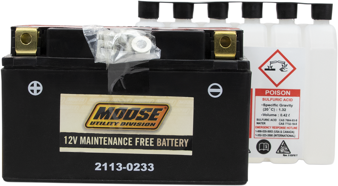 Moose YTZ10S Maintenance Free Battery 2005-2007 Yamaha Raptor 350 SE 4x2