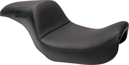 Slyfox Drifter Carbon Fiber Slipstop Lumbar Seat fits 1996-2003 Harley Dyna FXD