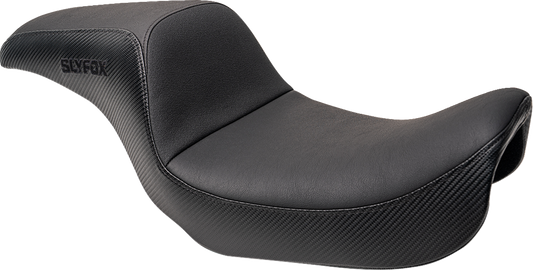 Slyfox Drifter Carbon Fiber Slipstop Lumbar Seat fits 1996-2003 Harley Dyna FXD
