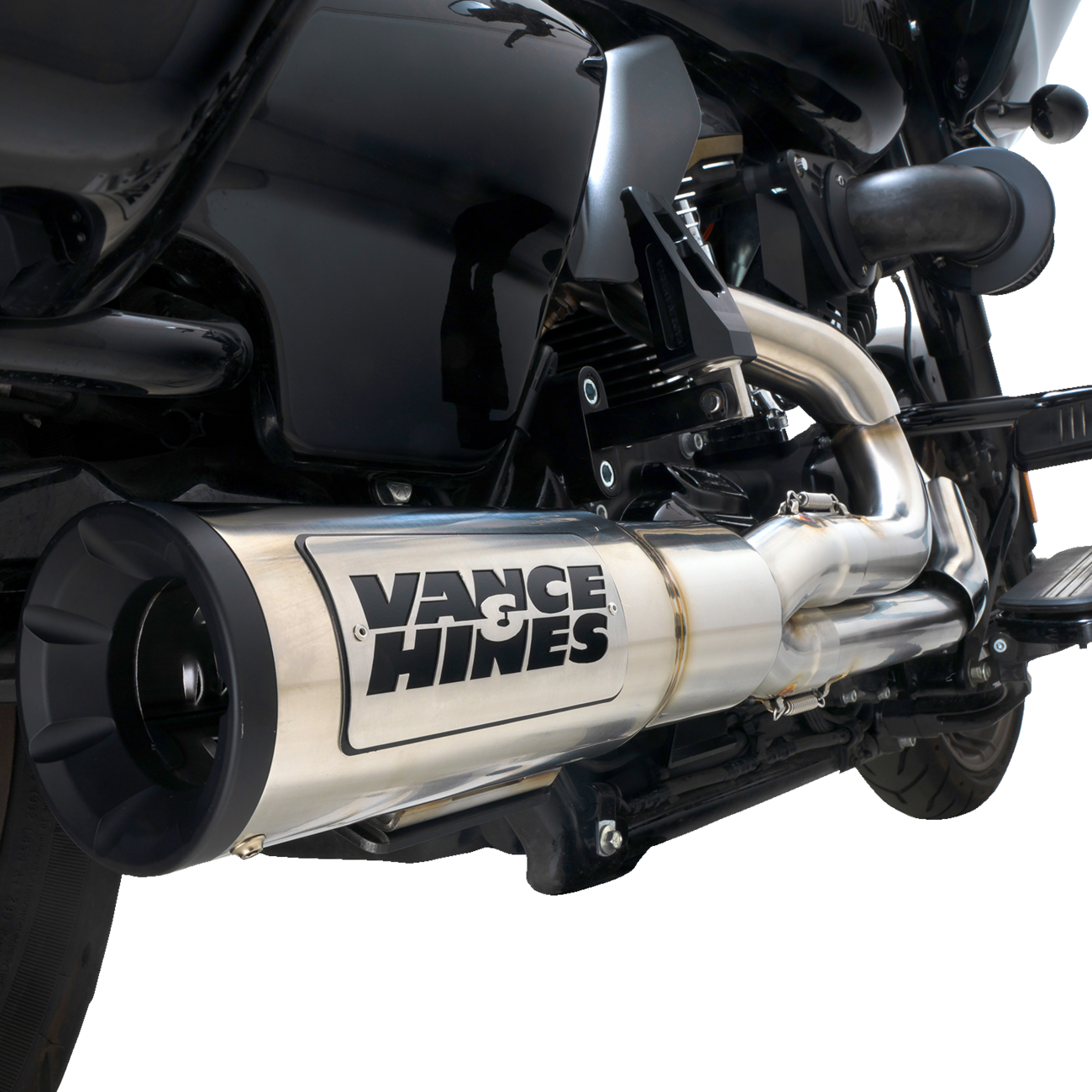 Vance & Hines Hi-Output RR Exhaust Brushed Heat Shield Kit for Harley Davidson