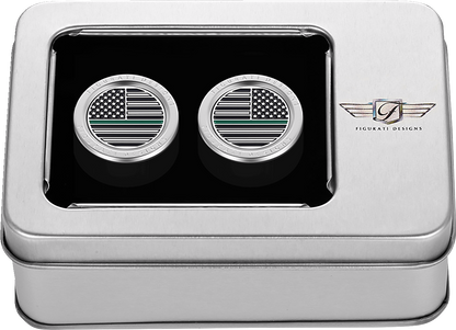 Figurati Green Line USA Flag Short Magnetic Docking Hardware Covers for Harley