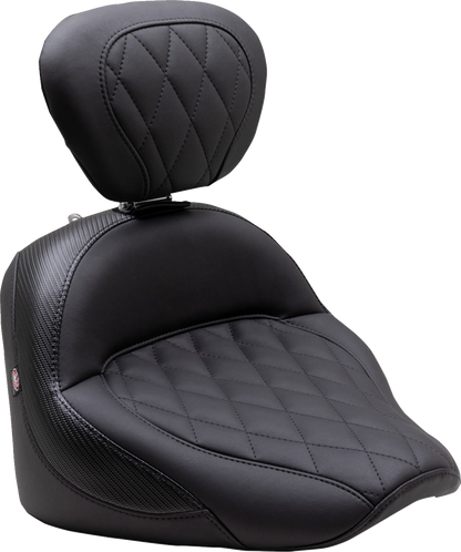 Mustang Touring Diamond Solo Seat & Backrest fits 2022-2023 Indian Chief Bobber