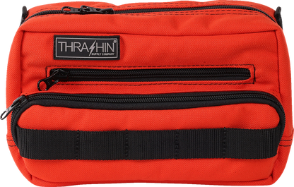Thrashin Supply Orange Motorcycle Handlebar Storage Bag Plus for Harley THB-0028