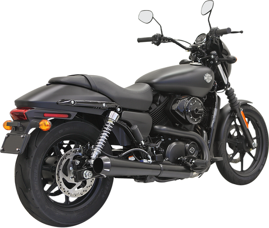 Bassani Black 4" Megaphone 2-1 Slip On Muffler 2015-2019 Harley XG500 XG750