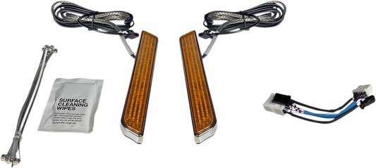 Custom Dynamics Amber LED Front Fork Leg Turn Singles 1996-2017 Harley Softail