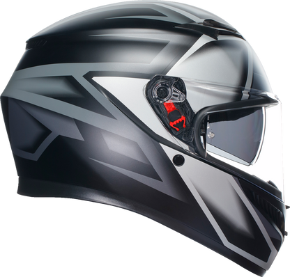 AGV K3 Compound Gray Unisex Adult Motorcycle Street Riding Full Face Helmet