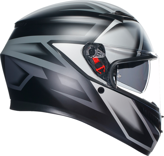 AGV K3 Compound Gray Unisex Adult Motorcycle Street Riding Full Face Helmet