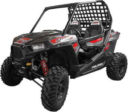 Kimpex Black Polyester UTV Side by Side Rear Net 2011-21 Polaris RZR 570 EPS 570