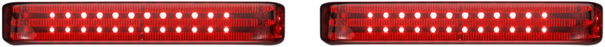 Custom Dynamics Chrome Red Lens Saddlebag Lid Lights 1997-2013 Harley Touring