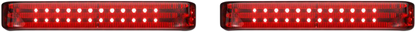 Custom Dynamics Chrome Red Lens Saddlebag Lid Lights 1997-2013 Harley Touring