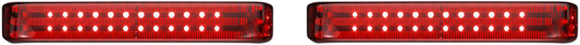 Custom Dynamics Chrome Red Lens Saddlebag Lid Lights 1997-2013 Harley Touring