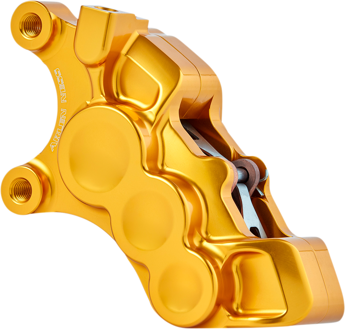 Arlen Ness Gold 6-Piston Front Left Brake Caliper fits 2006-2025 Harley 11.8"