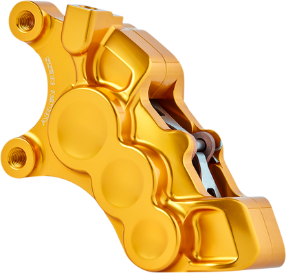 Arlen Ness Gold 6-Piston Front Left Brake Caliper fits 2006-2025 Harley 11.8"