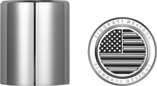 Figurati Designs American Flag Short Magnetic Docking Hardware Covers for Harley