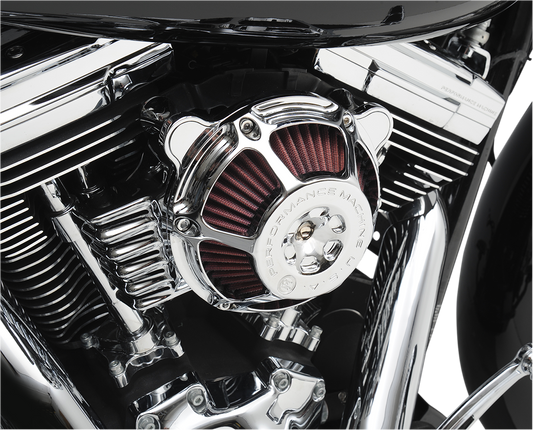 Performance Machine Max HP Chrome Air Filter Kit 08-17 Harley Touring Softail
