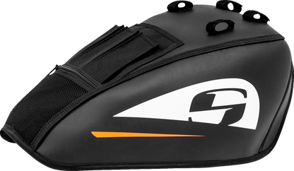Saddlemen Small Black & White Saddlehyde Street Fuel Gas Tank Service Cover