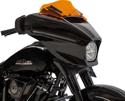 Klock Werks Kolor Flare 6.5" Orange Windshield for 2023-2025 Harley Street Glide