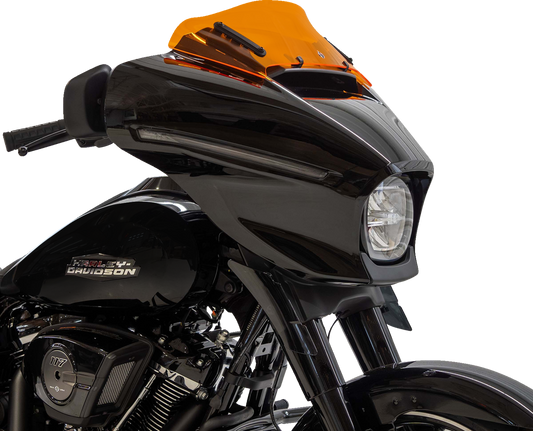 Klock Werks Kolor Flare 6.5" Orange Windshield for 2023-2025 Harley Street Glide
