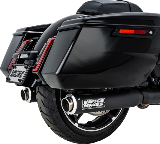 Vance & Hines Supersport Black Slip On Mufflers for 2018-2024 Harley Touring M8