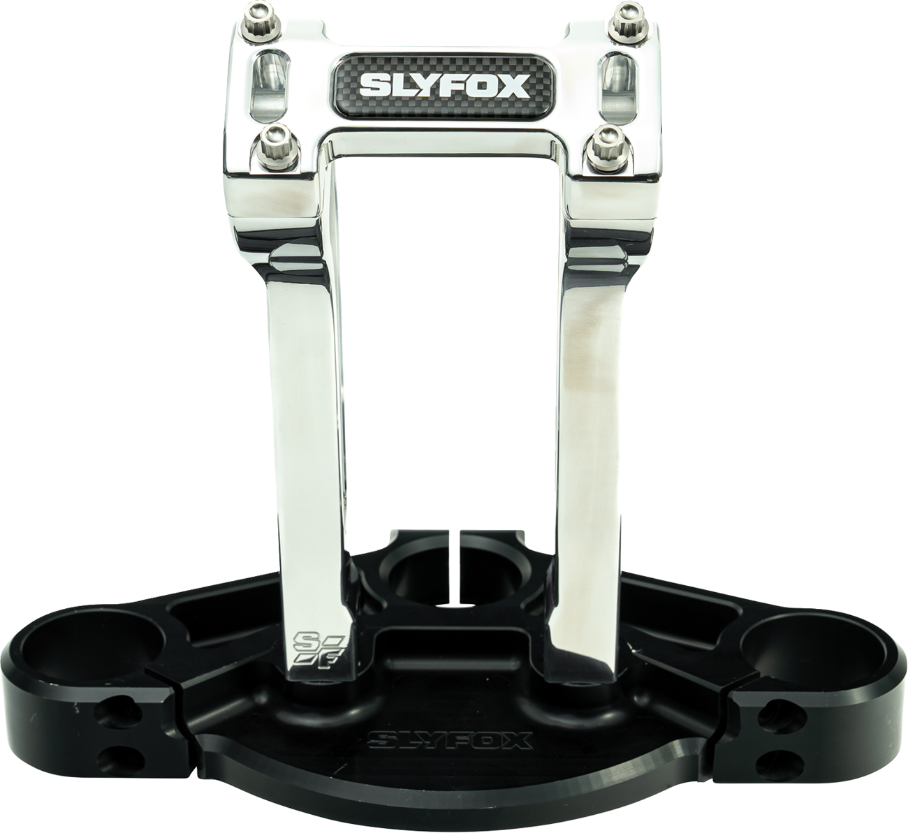 Slyfox 8" Raw 1-1/8" Clamping Pullback Handlebar Riser Kit for Harley Davidson