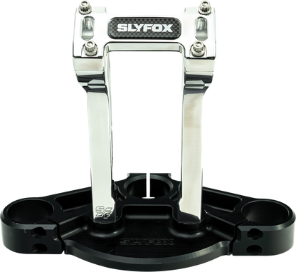 Slyfox 8" Raw 1-1/8" Clamping Pullback Handlebar Riser Kit for Harley Davidson