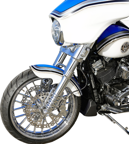 Arlen Ness Pro Short 19" Raw Front Fender for 2023-2026 Harley Road Street Glide