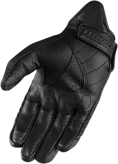 Icon Pursuit Perforated Mens Leather Motorcycle Riding Street Racing Gloves