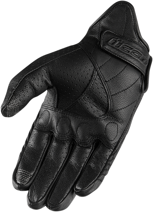 Icon Pursuit Perforated Mens Leather Motorcycle Riding Street Racing Gloves