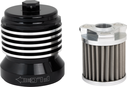 PC Racing Flo Black Reusable 304 Stainless Steel Oil Filter 1984-26 Harley