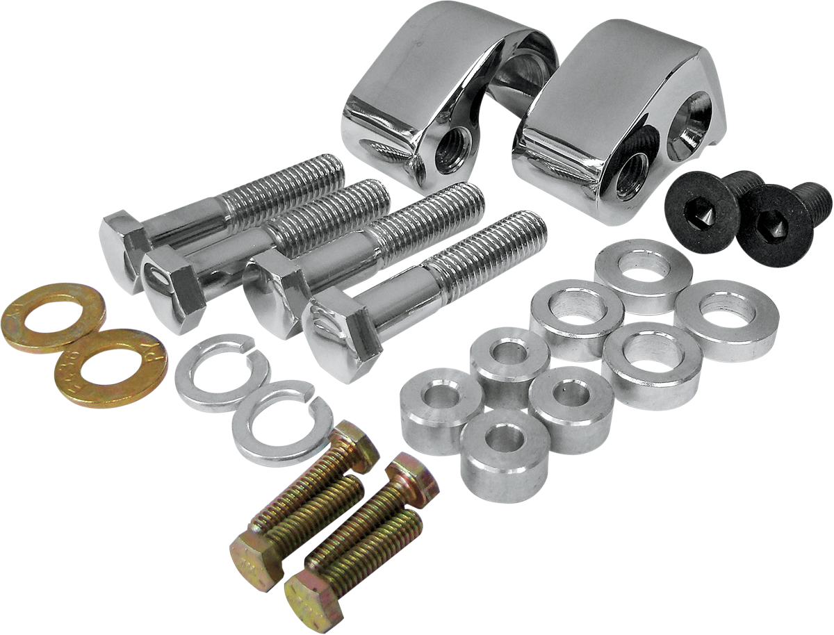 La Choppers Chrome -1.00" Rear Motorcycle Lowering Kit 02-16 Harley Touring FLHT