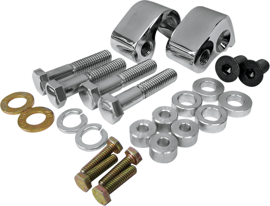 La Choppers Chrome -1.00" Rear Motorcycle Lowering Kit 02-16 Harley Touring FLHT